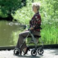 Déambulateur 4 roues large avec panier Days | Aides à la mobilité