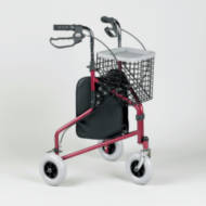 Déambulateur 3 roues en acier avec sac et panier Days | Aides à la mobilité